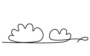 Soyut bulutlar arkaplan olarak beyaz üzerine çizgi çizer