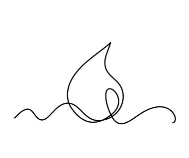 Beyaz arkaplanda çizgi çizimi olarak soyut düşüş