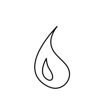 Beyaz arkaplanda çizgi çizimi olarak soyut düşüş