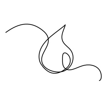 Beyaz arkaplanda çizgi çizimi olarak soyut düşüş