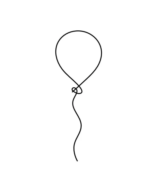 Ballon Air Abstrait Comme Dessin Trait Sur Fond Blanc — Image vectorielle