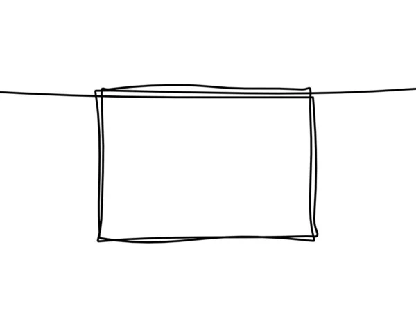 Abstrakter Rahmen Für Bild Als Linienzeichnung Auf Weißem Hintergrund — Stockvektor