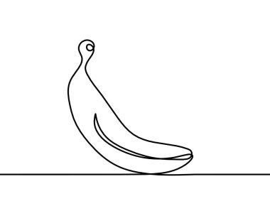 Beyaz arkaplanda muz çizimi