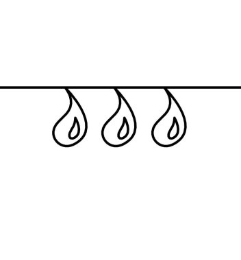Beyaz arkaplanda çizgi çizimi olarak soyut düşüş
