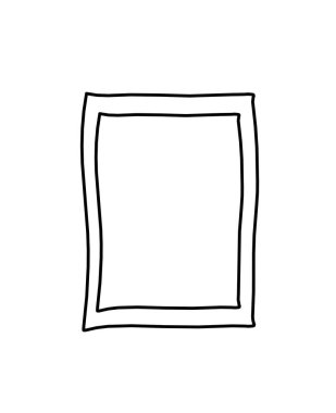 Resim için arkaplan olarak beyaz üzerine çizgi çizimi olarak soyut çerçeve