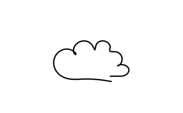 Nuvens Abstratas Como Linha Desenhando Branco Como Fundo —  Vetores de Stock