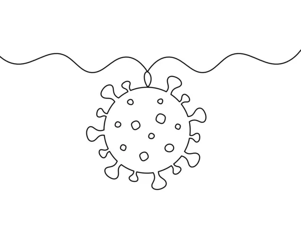 电晕病毒在白斑背景上的线切割特征提取 — 图库矢量图片