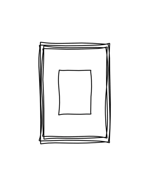 Quadro Abstrato Para Imagem Como Desenho Linha Branco Como Fundo — Vetor de Stock