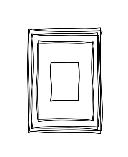 Abstract Frame Voor Beeld Als Lijntekening Wit Als Achtergrond — Stockvector