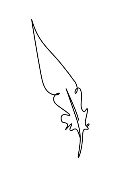 Силуэт Абстрактного Пера Виде Линии Рисующей Белом — стоковый вектор