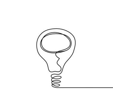 Ampul içinde soyut gezegen Dünya arkaplan olarak beyaz üzerine çizgi çiziyor