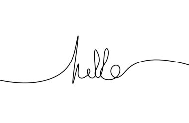 Beyaz arkaplana sürekli çizgi çizimi olarak 