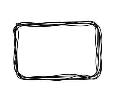 Arkaplan olarak beyaz üzerine çizgi çizimi olarak soyut dikdörtgen