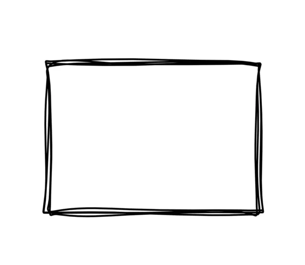 Rectángulo Abstracto Como Dibujo Línea Sobre Blanco Como Fondo — Archivo Imágenes Vectoriales