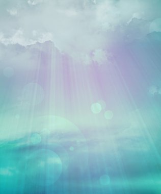 Groene hemel met wolken