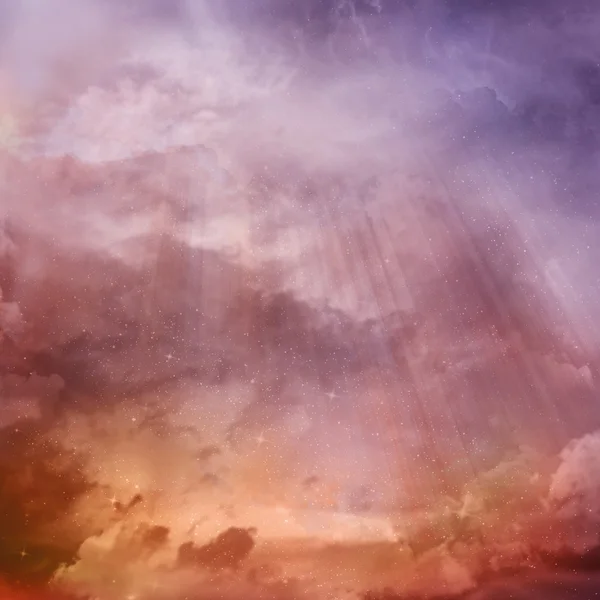 Kleur hemel met wolken — Stockfoto