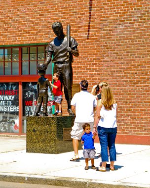 Ted Williams Statue outside Fenway Park clipart