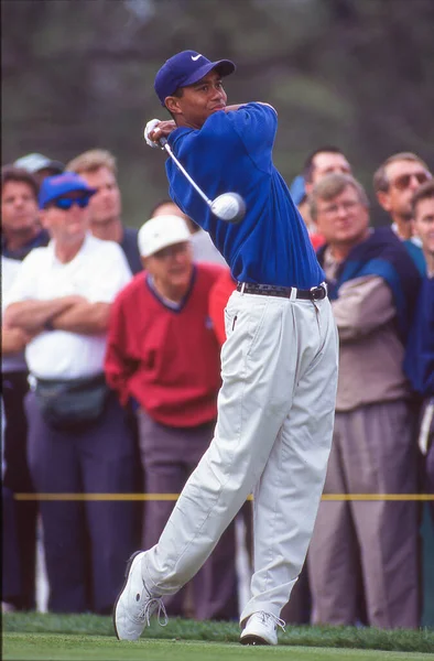 Professional Golf Legend Tiger Woods Competing Pga Tour Event 1990S — Stock Photo, Image
