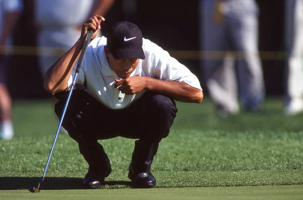 Professional Golf Legend Tiger Woods Competing Pga Tour Event 1990S — 图库照片