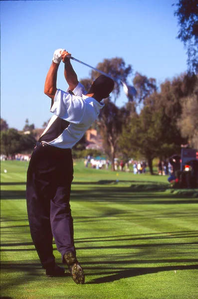 Professional Golf Legend Tiger Woods Competing Pga Tour Event 1990S — 图库照片