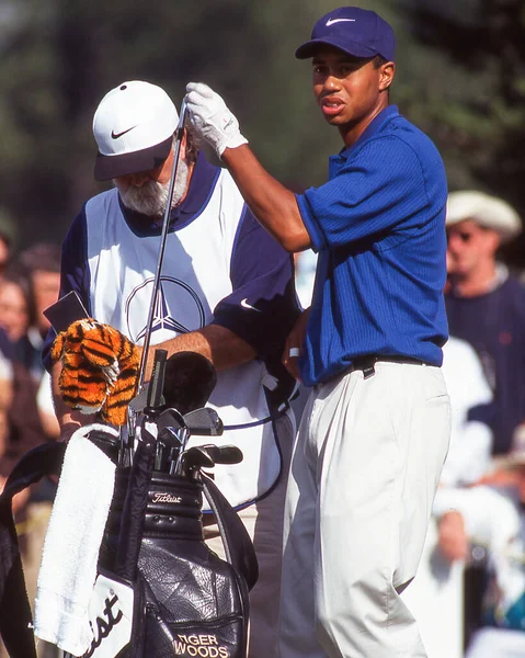 Professional Golf Legend Tiger Woods Competing Pga Tour Event 1990S — 图库照片