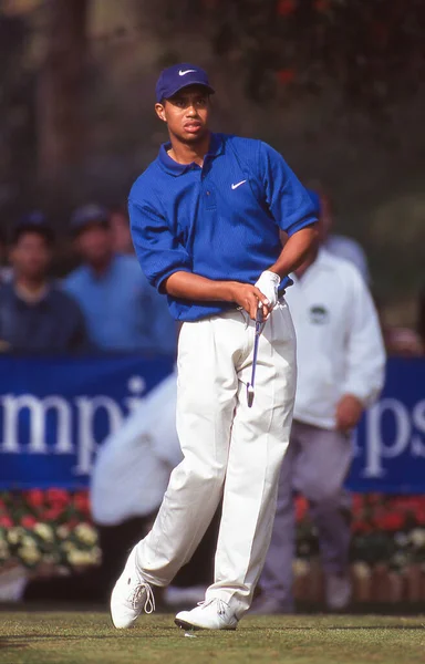 Professional Golf Legend Tiger Woods Competing Pga Tour Event 1990S — Zdjęcie stockowe