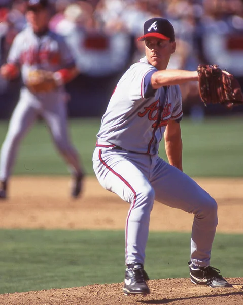 Atlanta Braves Hall Fame Atıcısı Tom Glavine 1996 Major League — Stok fotoğraf