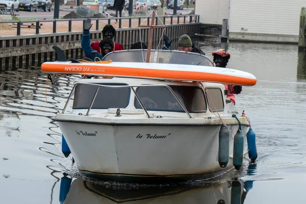 Close Zwarte Pieten Festivalu Sinterklaas Boat Diemen Netherlands 2019 — Stock fotografie