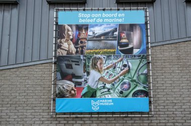 Den Helder 'deki Billboard Deniz Müzesi Hollanda 23-9-2019