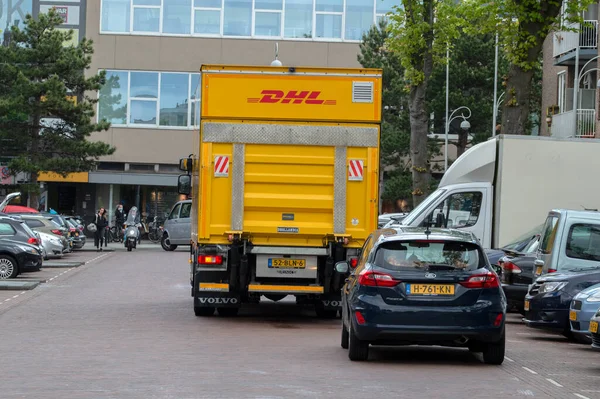 Camión Trasero Compañía Dhl Amsterdam Los Países Bajos 2021 — Foto de Stock