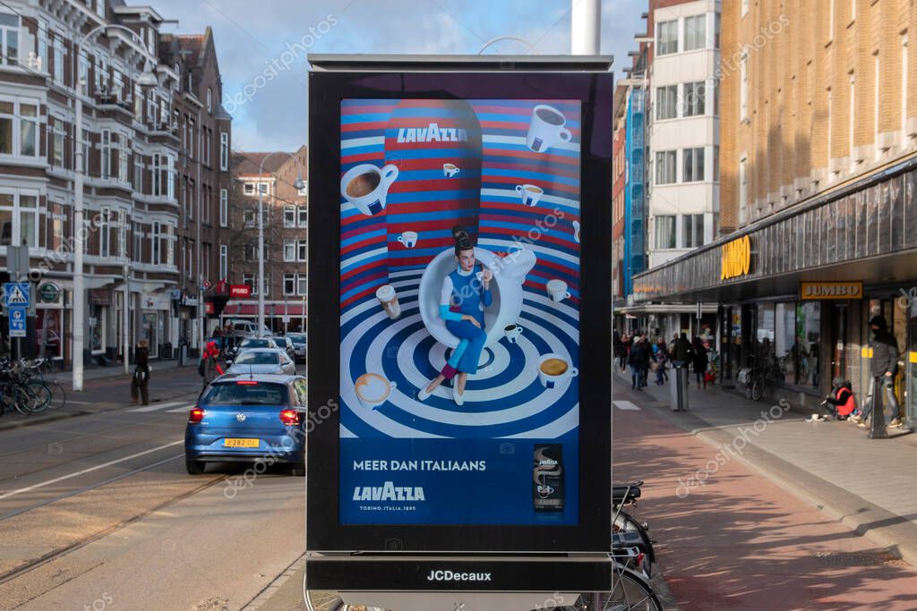 Billboard Lavazza Coffee At Amsterdam The Netherlands 22-1-2021