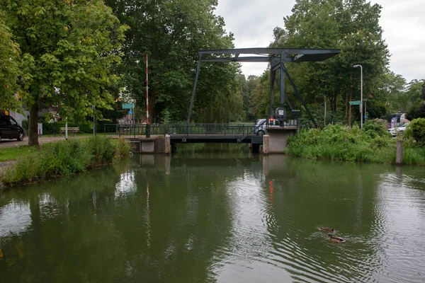 Front View Puente Amsterdamsepoortbrug Muiden Países Bajos 2021 — Foto de Stock