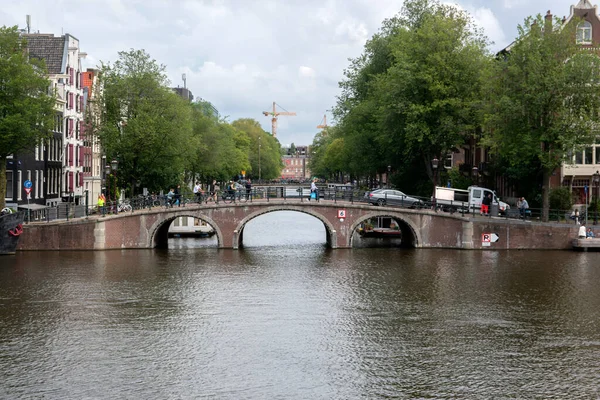 Jan Vinckbrug Bridge Amsterdam Paesi Bassi 2021 — Foto Stock