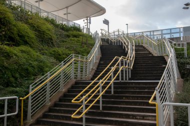 Manchester İngiltere 'deki Etihad Stadyumu' nun merdivenleri 8-12-2019