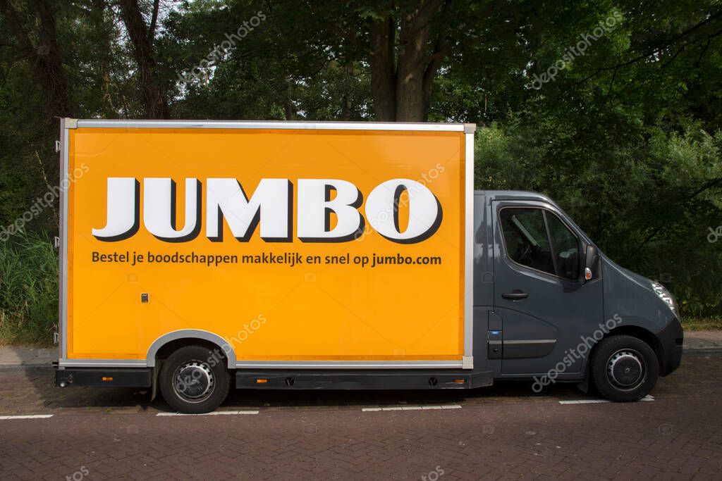 Side View Jumbo Company Truck At Amsterdam The Netherlands 25-7-2021