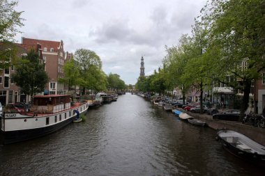 Amsterdam 'daki Berensluis Köprüsünden Görüntü Hollanda 16-8-2021