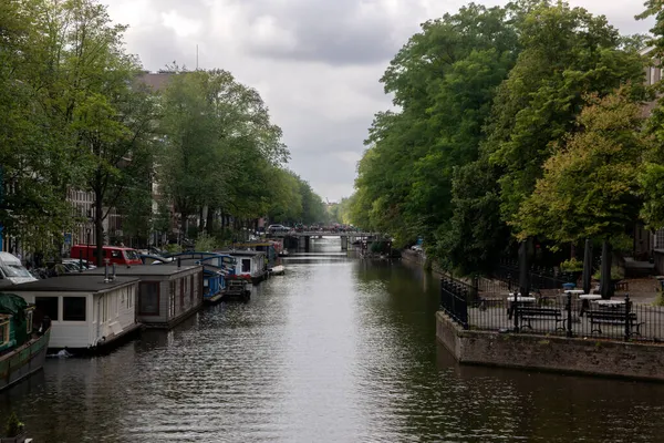 Vista Dal Ben Polakbrug Amsterdam Paesi Bassi 2021 — Foto Stock