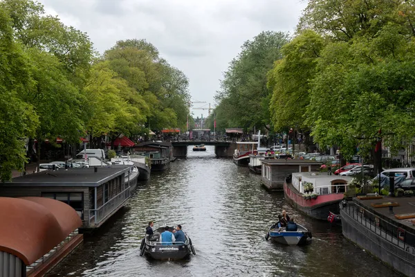 Amsterdam Daki Duifbrug Köprüsü Nden Hollanda 2021 — Stok fotoğraf