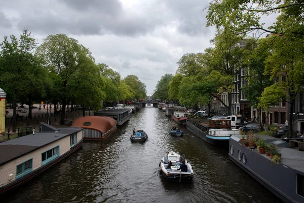 Pohled Mostu Duifbrug Amsterdamu Nizozemsko 2021 — Stock fotografie