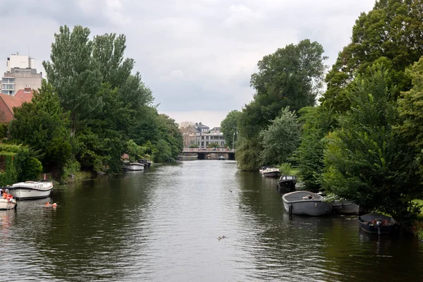 Вид Моста Smeehuijzenbrug Амстердаме 2021 — стоковое фото