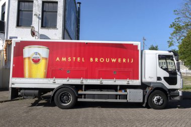Amsterdam 'da Amstel Bira Şirketi Kamyonu 25 Mayıs 2020