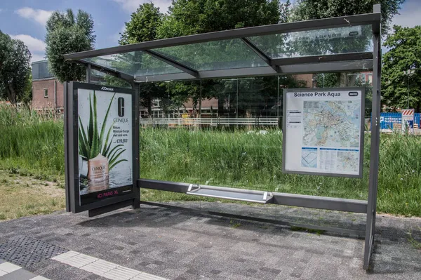 2018 Bus Stop Science Park Aqua Amsterdam Netherlands 2018 — 스톡 사진