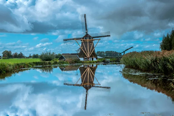 Schöne Farben Auf Dem Hoog Und Groenland Mühle Loenersloot Niederlande — Stockfoto