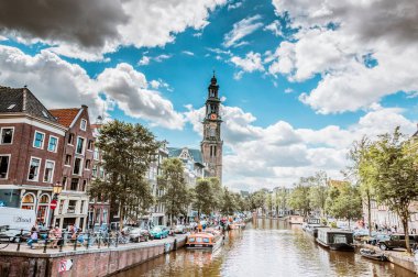 Amsterdam 'daki Westerkerk Kilisesi Hollanda 2-7-2019 