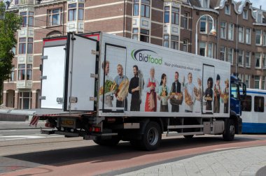 Amsterdam 'daki Bidfood Truck Hollanda 2-7-2020