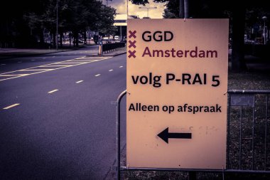 Amsterdam 'daki GGD Amsterdam Rai Kompleksi Hollanda 28-7-2020