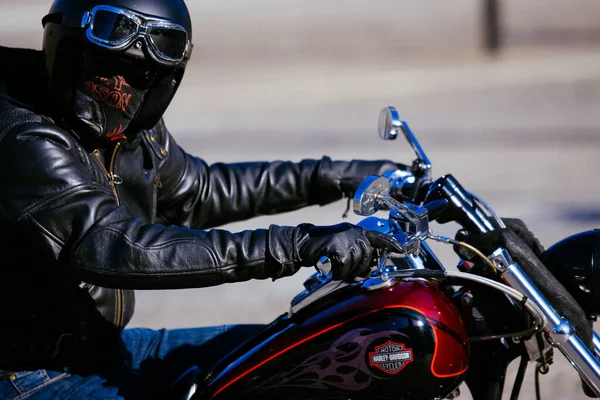 Close Man Harley Davidson Amsterdam Netherlands 2020 — Fotografia de Stock