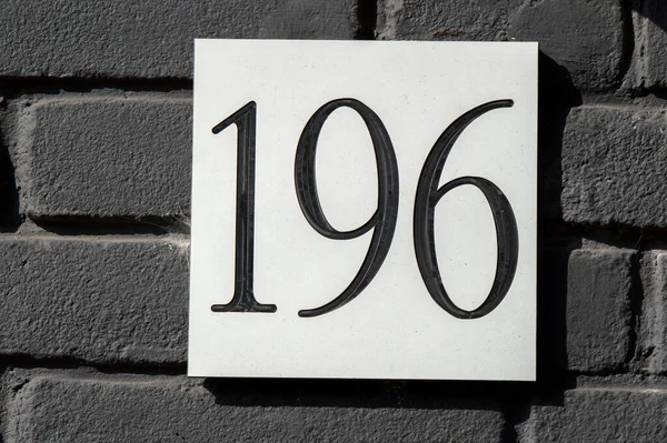 Close House Number 196 Amsterdam Netherlands May 2020 — Stock fotografie