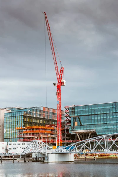 Close Crane Amsterdam Nizozemsko 2020 — Stock fotografie