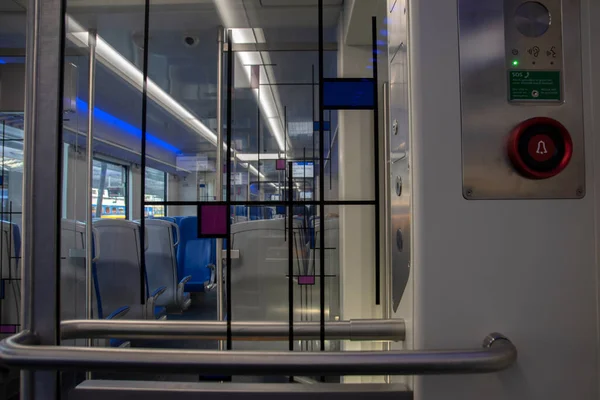 Interior Mondriano Dentro Trem Interurbano Utrecht Países Baixos 2020 — Fotografia de Stock